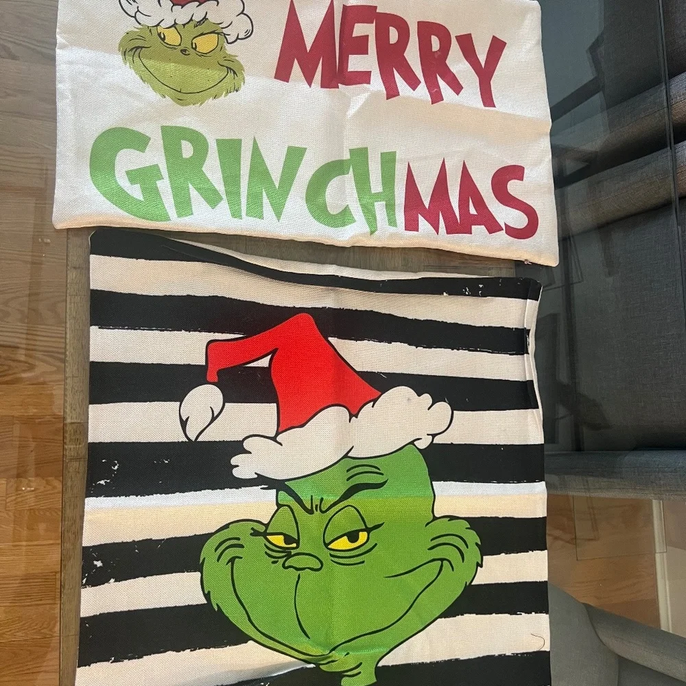 2 grinch pillow covers